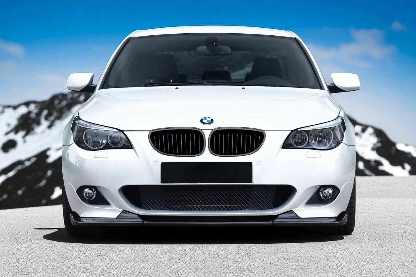 💫 Labbro Anteriore / Spoiler Anteriore in ABS Nero per BMW Serie 5 E60 E61 💫