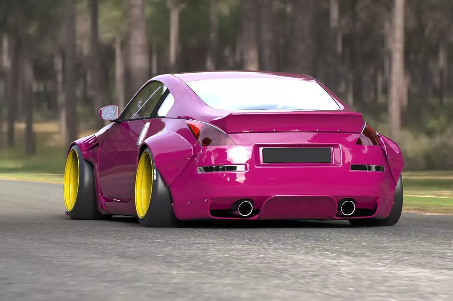 💫Parafanghi Posteriori Wide Body +100mm per Nissan 350Z – Vetroresina💫