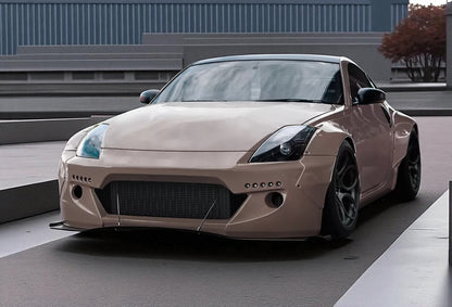 💫 Parafanghi Anteriori Wide Body +50mm per Nissan 350Z – Vetroresina Rinforza💫