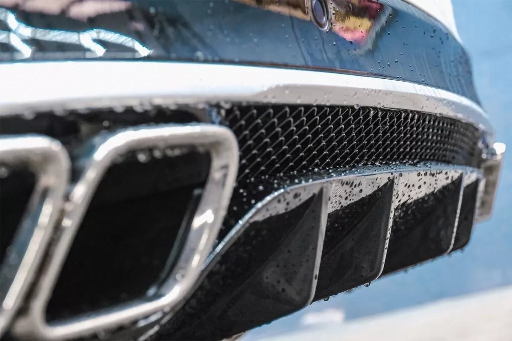 Diffusore posteriore doppio scarico per mercedes gle w167 nero lucido 53 amg pac
