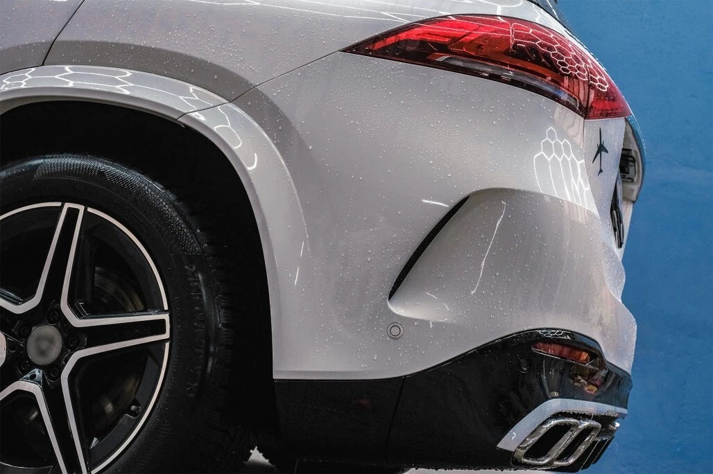 Diffusore posteriore doppio scarico per mercedes gle w167 nero lucido 53 amg pac