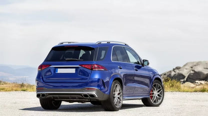 Diffusore posteriore doppio scarico per mercedes gle w167 nero lucido 53 amg pac