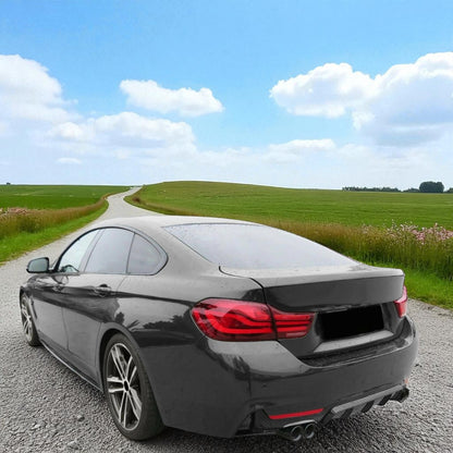 💫Diffusore Posteriore Effetto Carbonio + Terminale di Scarico per BMW Serie 4💫