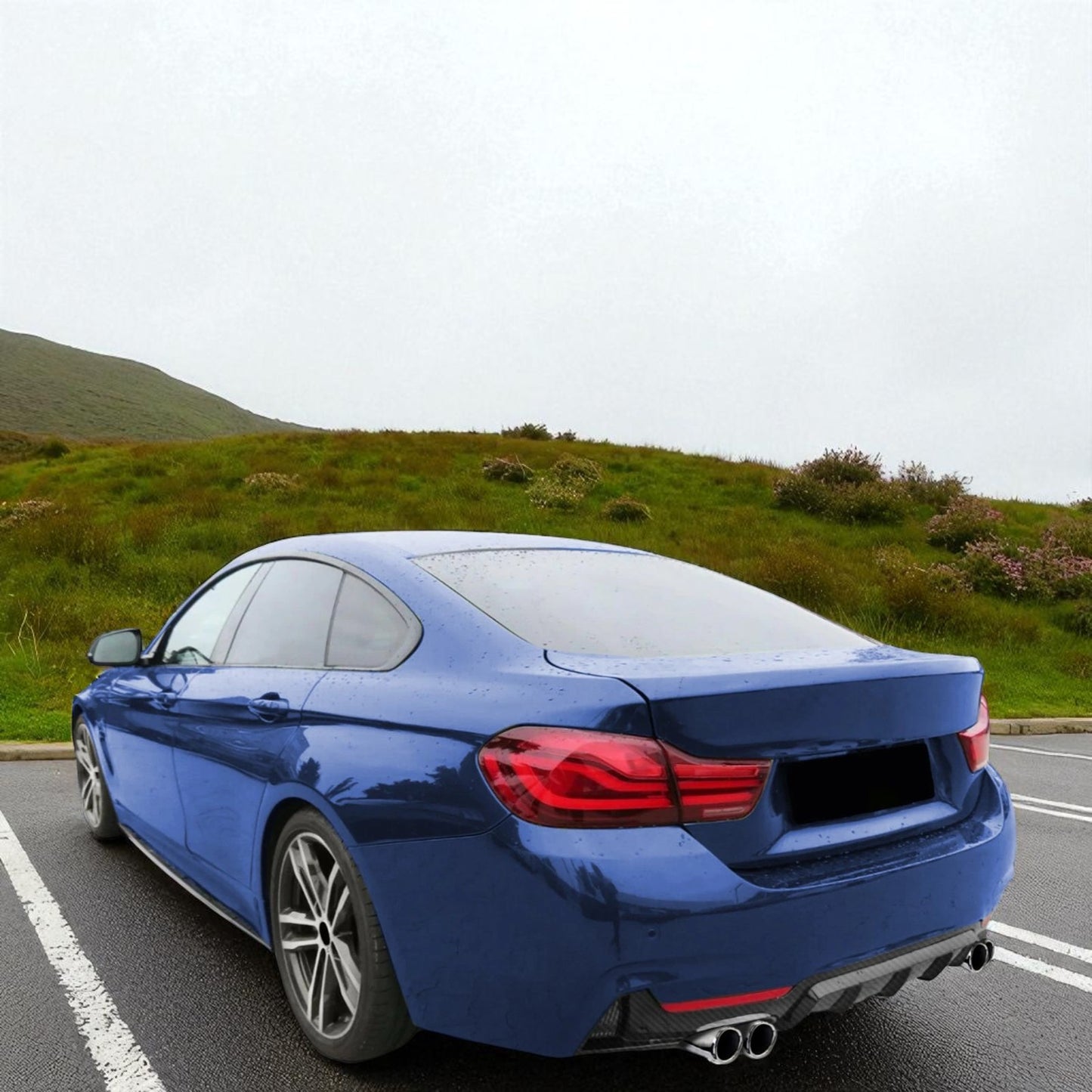 💫Diffusore Posteriore Carbonio + Terminale di Scarico per BMW Serie 4 F32 💫