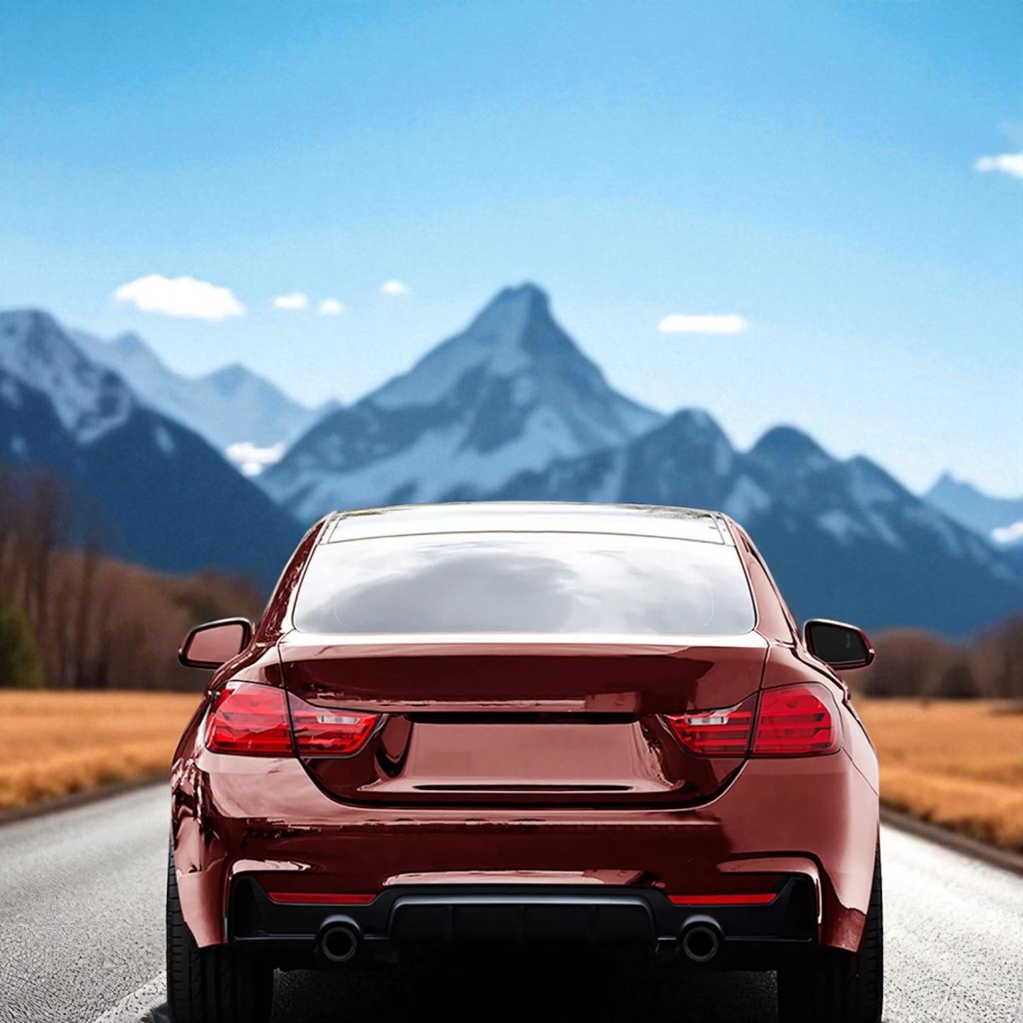 💫Diffusore Posteriore Nero + Terminale di Scarico Look 440i per BMW Serie 4💫
