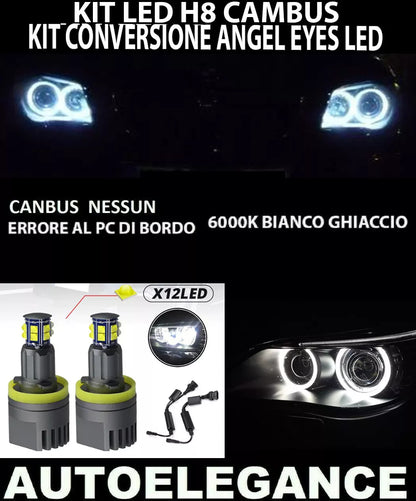 KIT ANGEL EYES LED LED BMW SERIE 1 E87 E81 NO ERRORE SUPER QUALITA 120W