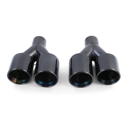 💫 Terminali di Scarico a Doppio Tubo Sport Look Nero per BMW Serie 5 F10/F11💫