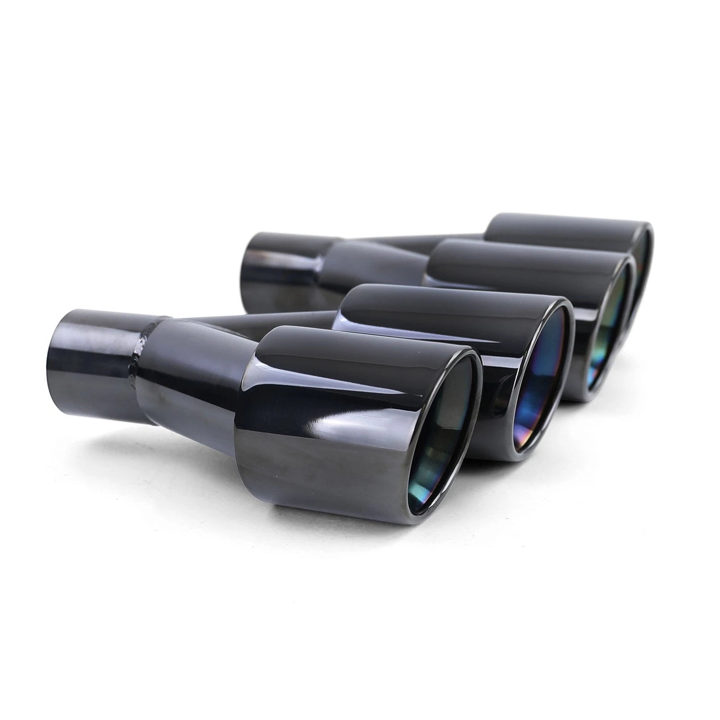 💫 Terminali di Scarico a Doppio Tubo Sport Look Nero per BMW Serie 5 F10/F11💫