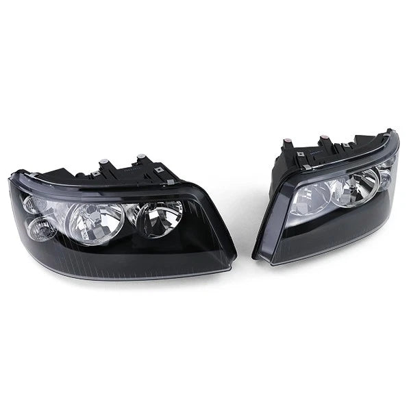💫 Faro Anteriore H7/H1 Nero in Vetro Trasparente con Motore LWR per VW Bus T5💫