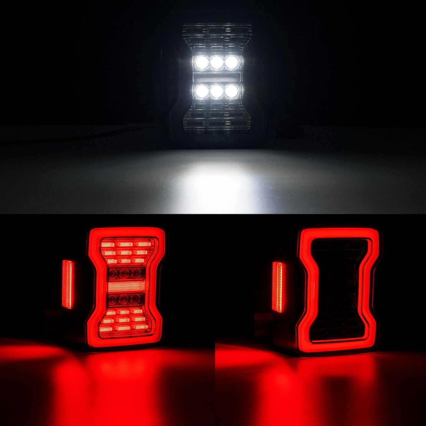 💫 Fanali Posteriori LED Nero Fumo per Jeep Wrangler JK (2007–2018)💫