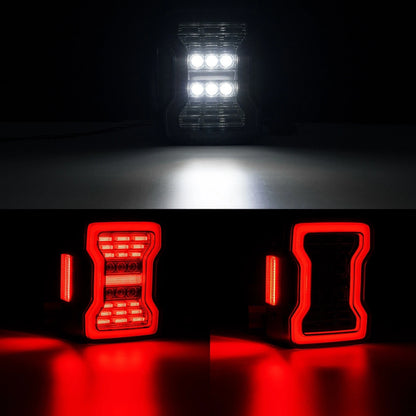 💫 Fanali Posteriori LED Nero Fumo per Jeep Wrangler JK (2007–2018)💫
