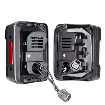 💫 Fanali Posteriori LED Nero Fumo per Jeep Wrangler JK (2007–2018)💫