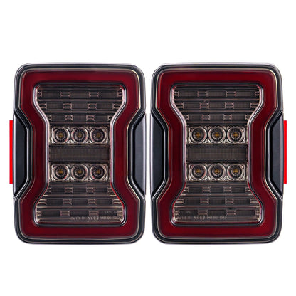 💫 Fanali Posteriori LED Nero Fumo per Jeep Wrangler JK (2007–2018)💫