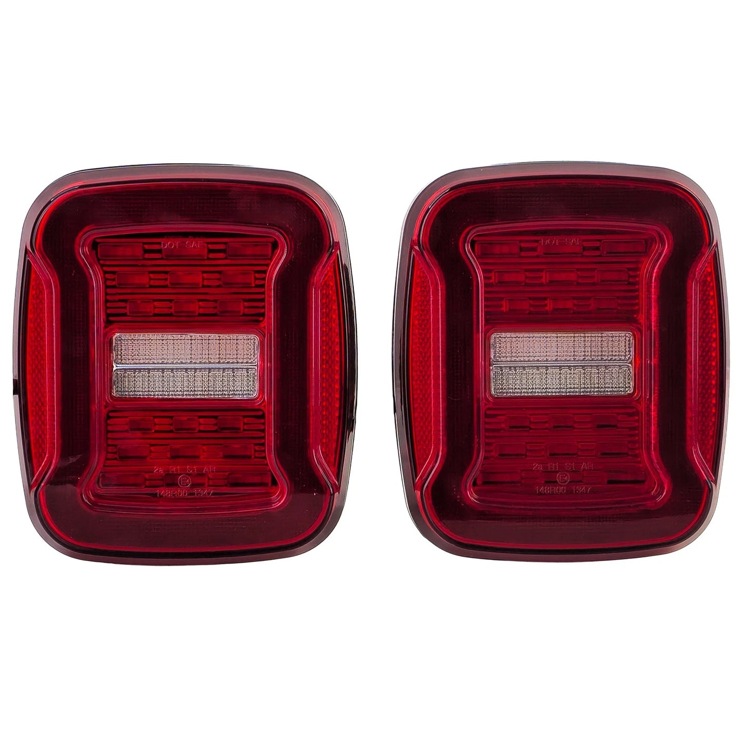 💫Fanali Posteriori a LED Rosso Trasparente per Jeep Wrangler (1986–2007)💫