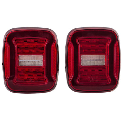 💫Fanali Posteriori a LED Rosso Trasparente per Jeep Wrangler (1986–2007)💫