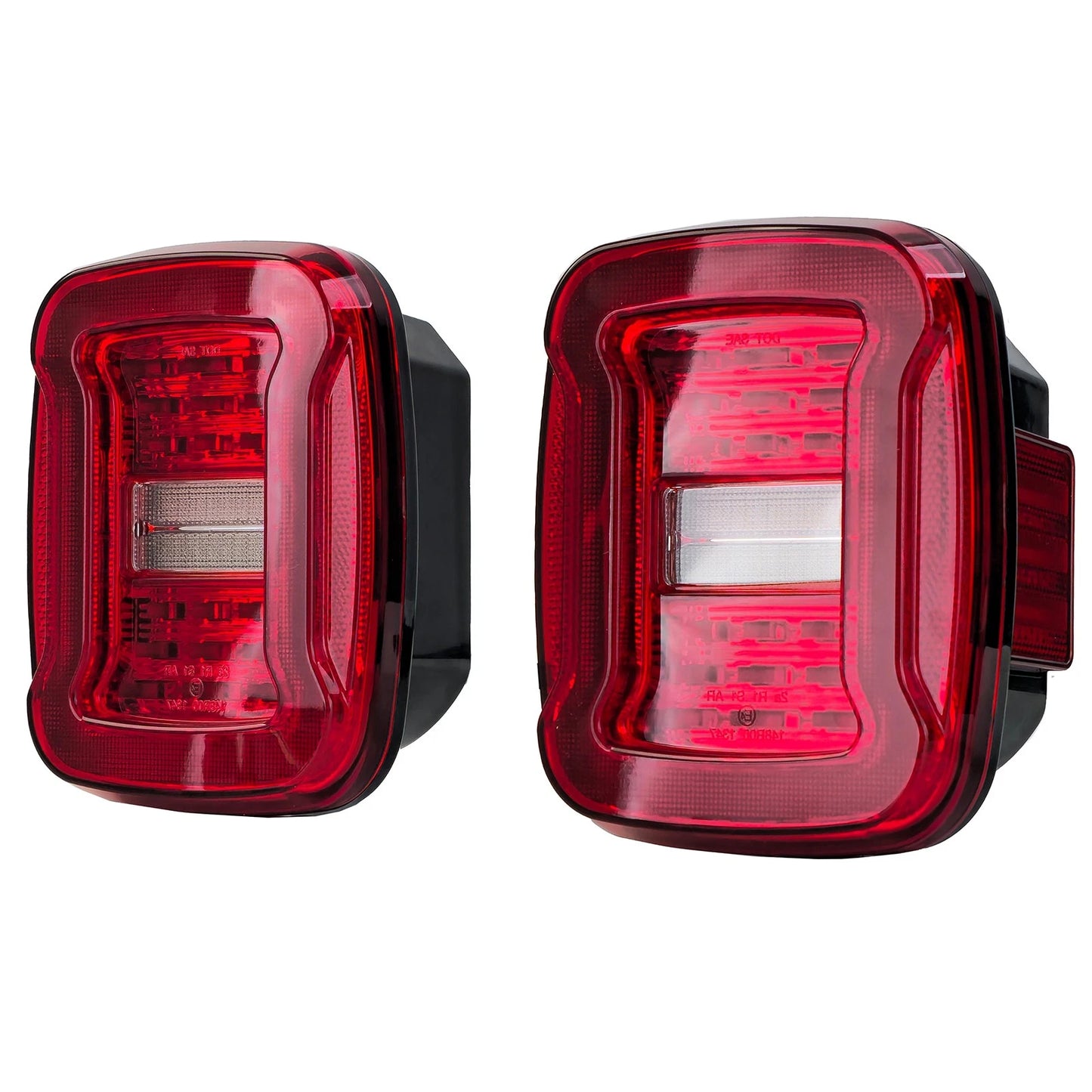 💫Fanali Posteriori a LED Rosso Trasparente per Jeep Wrangler (1986–2007)💫