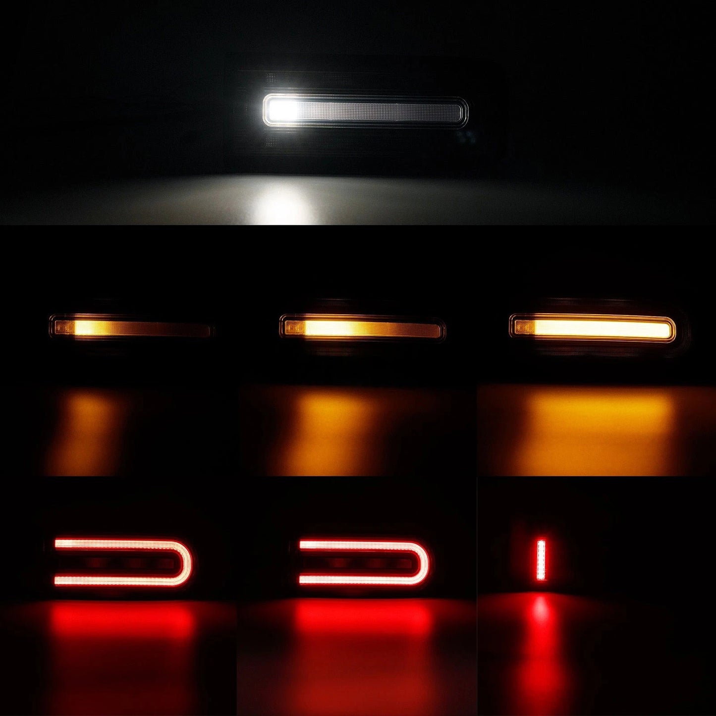 💫Fanali Posteriori a LED Neri con Barra Luminosa per Mercedes Classe G W463 💫