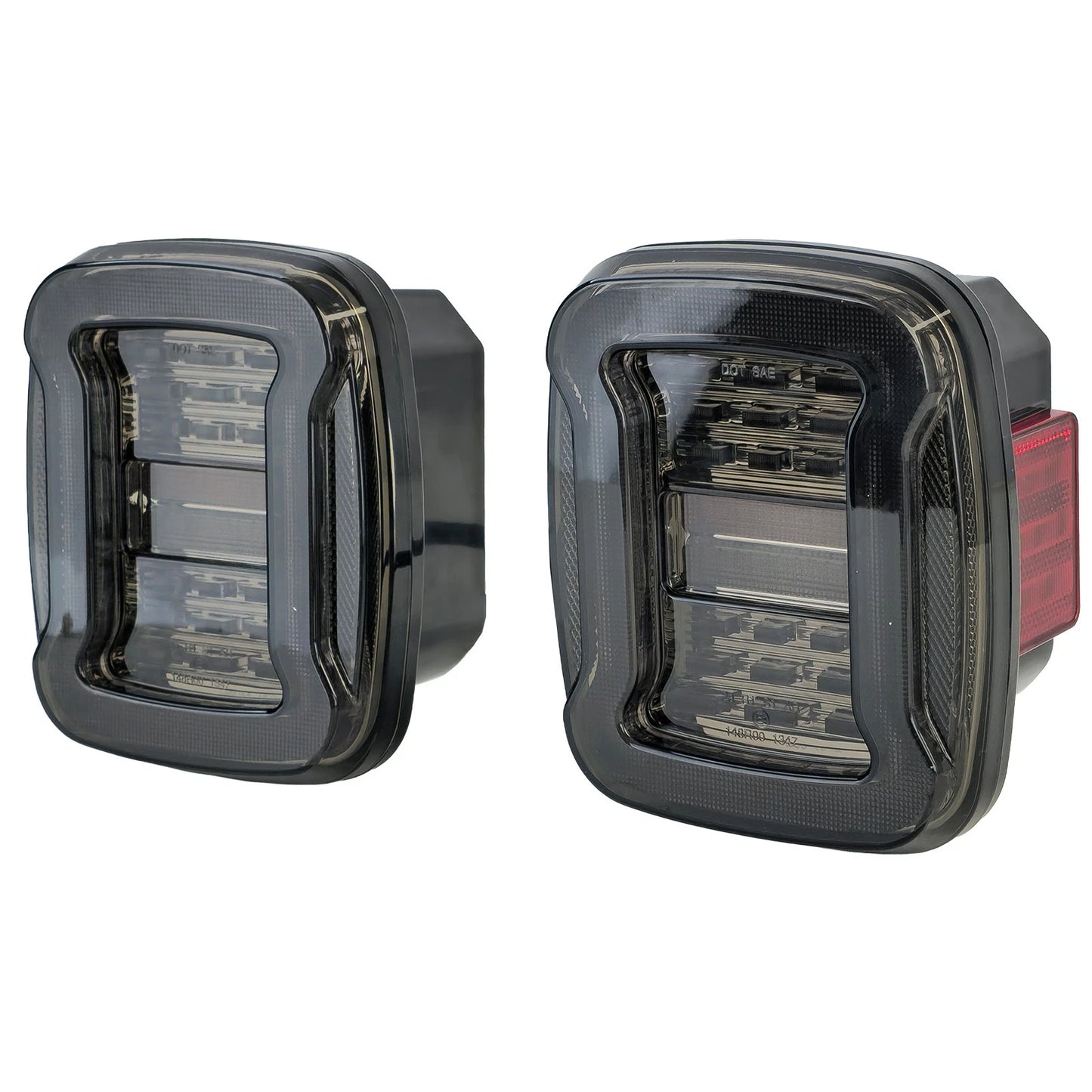 💫Fanali Posteriori a LED Nero Fumo per Jeep Wrangler CJ / YJ / TJ (1986–2007)💫