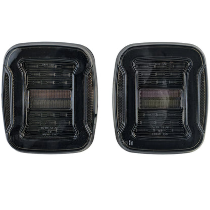 💫Fanali Posteriori a LED Nero Fumo per Jeep Wrangler CJ / YJ / TJ (1986–2007)💫