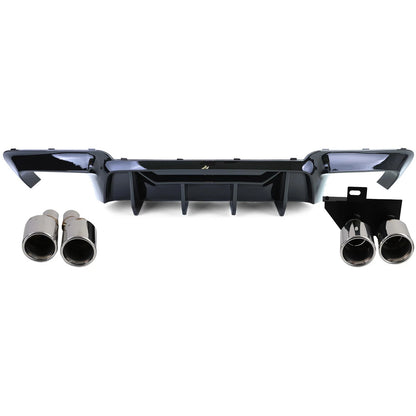 💫Set Conversione Diffusore Posteriore + Terminali di Scarico per BMW Serie 5💫)