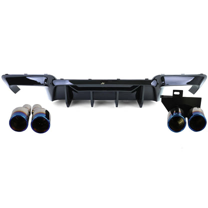 💫Set Conversione Diffusore Posteriore + Terminali di Scarico per BMW Serie 5 💫