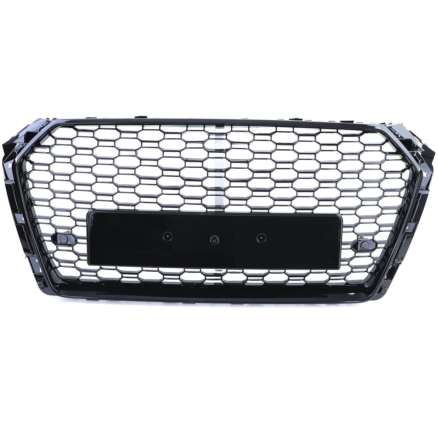 💫Griglia Sportiva a Nido d'Ape Nero Lucido Senza Emblema per Audi A4 B9 8W💫