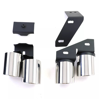 💫Terminali Scarico 4 Tubi Inox per Audi A4 B9 2.0 (dal 2015)  💫