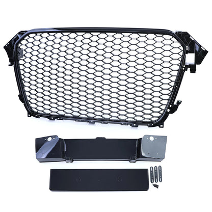💫 Griglia Nido d'Ape Nero Lucido per Audi A4 B8 8K Facelift (2011–2015)💫