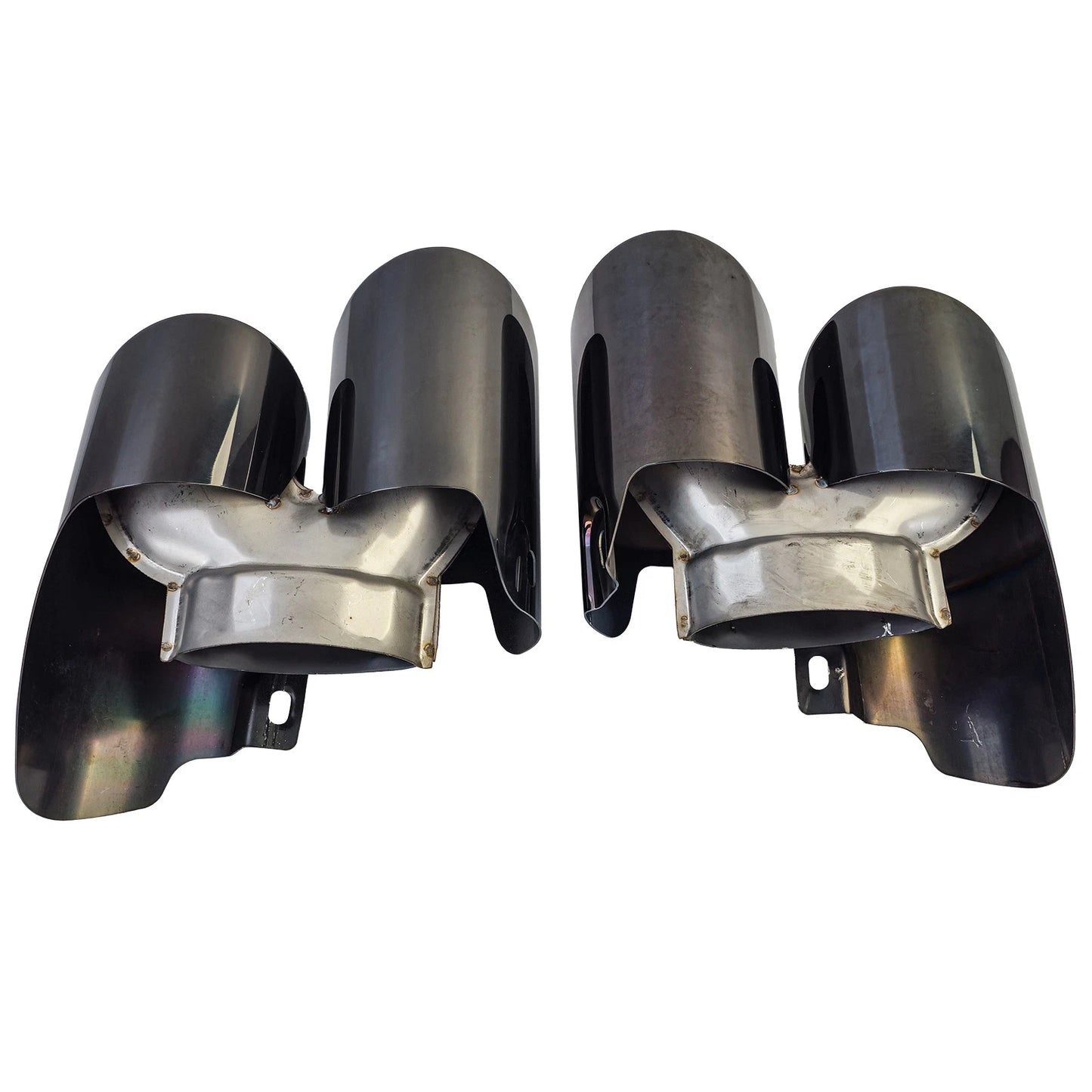 💫  Terminali di Scarico a Doppio Tubo Nero per Porsche Panamera 970.2💫