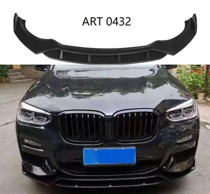 SPLITTER PARAURTI ANTERIORE PER BMW X3 G01 X4 G02 2018+ NERO LUCIDO M SPORT