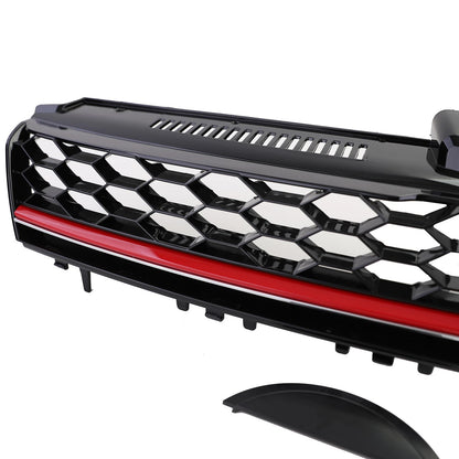 💫 Griglia Sportiva a Nido d’Ape Senza Emblema Nero Lucido per VW Golf 7 💫
