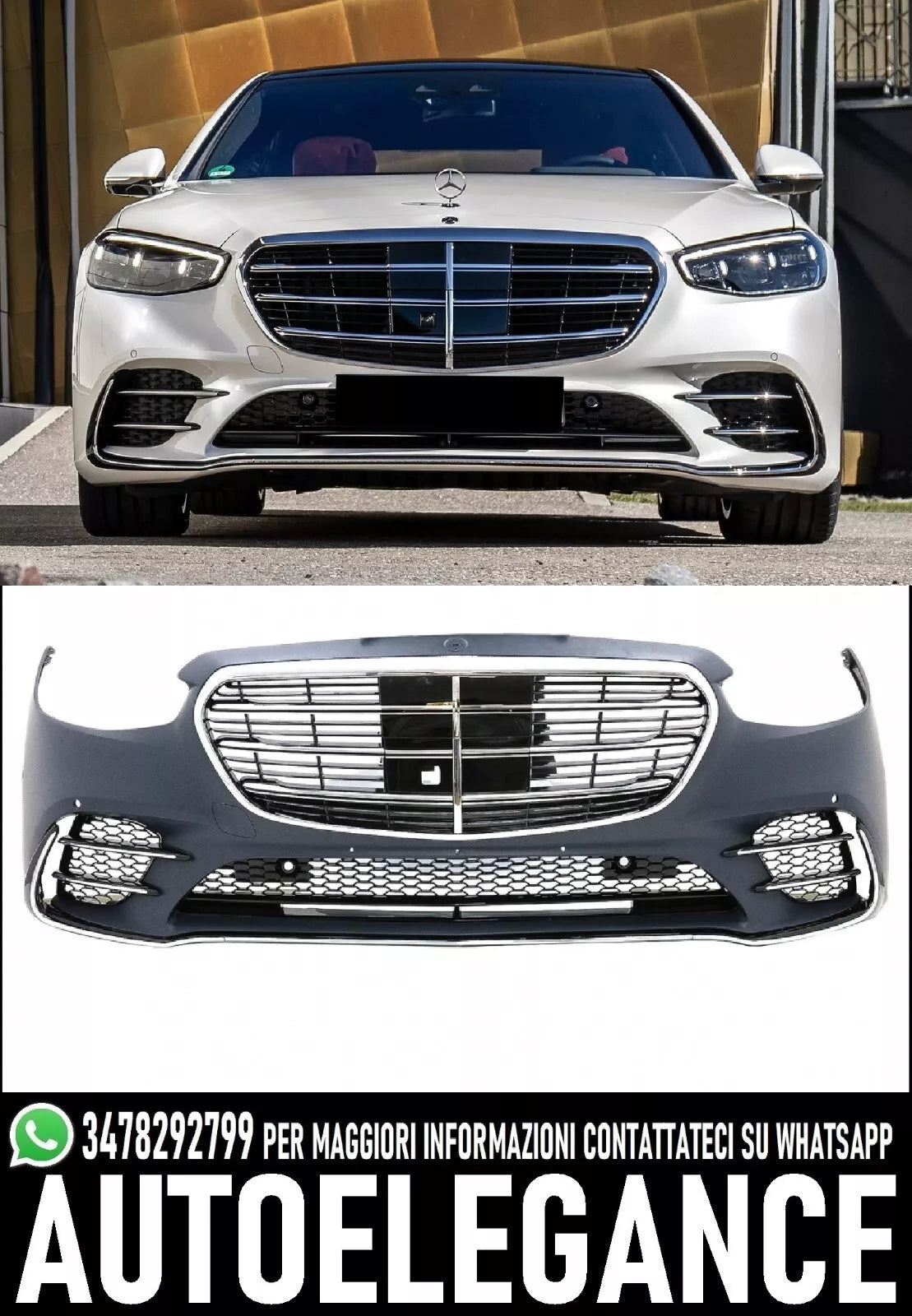 PARAURTI ANTERIORE AMG PREMIUM LINE PER MERCEDES CLASSE S W223 2020+