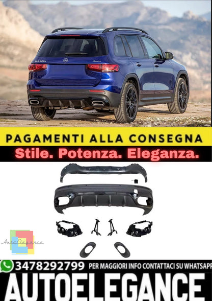 💫Diffusore Posteriore Nero Look GLB 35 AMG per Mercedes GLB (X247)💫