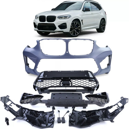 Paraurti anteriore sportivo con griglia e accessori adatto per BMW X3 G01