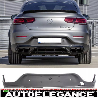 Terminale di scarico diffusore posteriore per mercedes glc c253 nero 63 amg otti