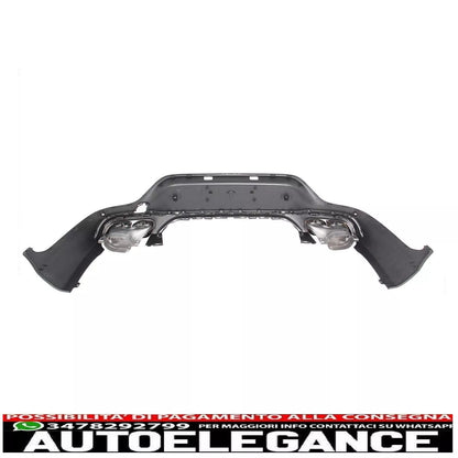 Terminale di scarico diffusore posteriore per mercedes glc c253 nero 63 amg otti