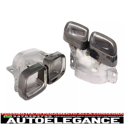 Terminale di scarico diffusore posteriore per mercedes glc c253 nero 63 amg otti