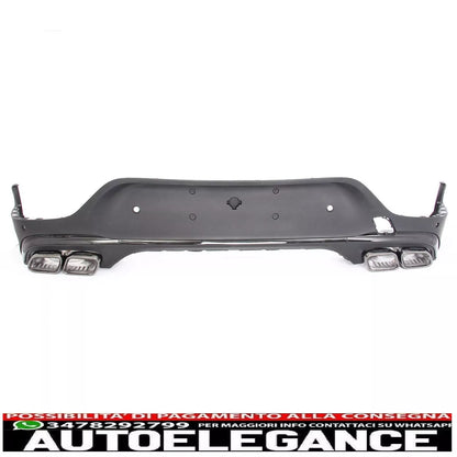 Terminale di scarico diffusore posteriore per mercedes glc c253 nero 63 amg otti