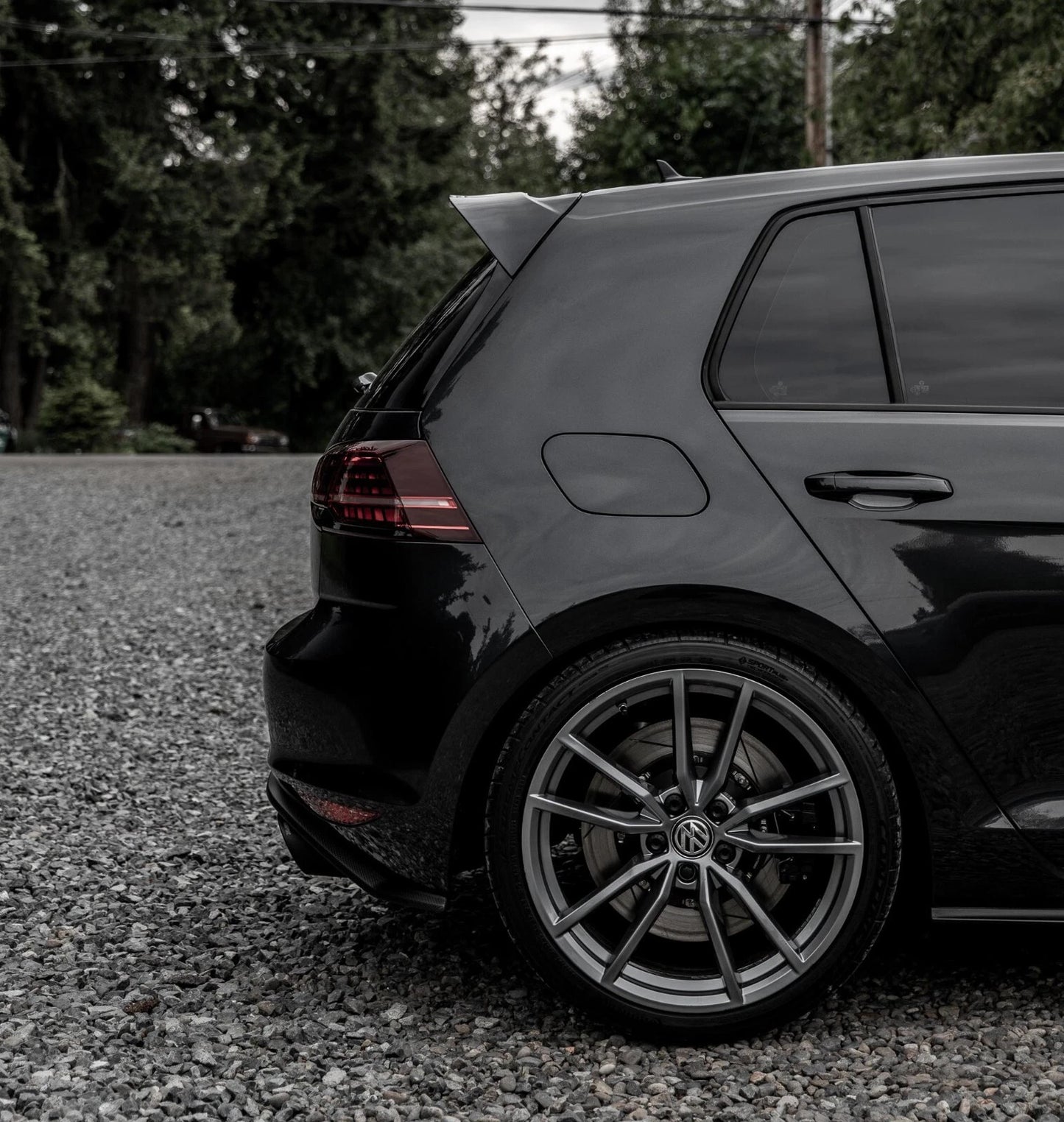 SPOILER TETTO POSTERIORE PER VW GOLF 7 7.5 SOLO PER GTI GTD R-LINE NERO LUCIDO