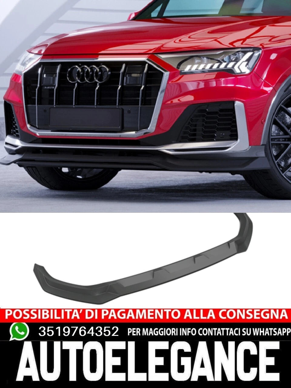 Spoiler Spoiler Spoiler con ABE Adatto per Audi Q7 (4M) S-LINE / SQ7 (4M)