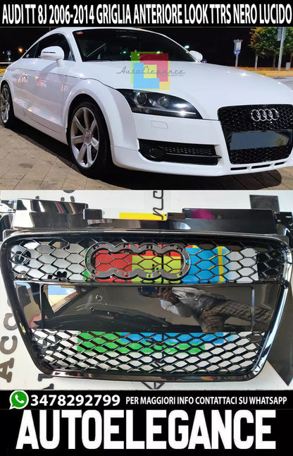 GRIGLIA ANTERIORE BORDO NERO AUDI TT 8J 2006-2014 CALANDRA RSTT NIDO D'APE