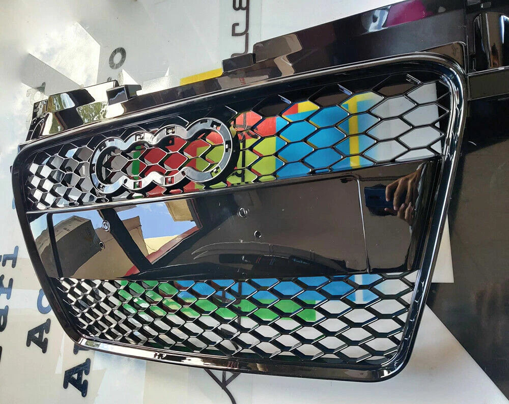 GRIGLIA ANTERIORE BORDO NERO AUDI TT 8J 2006-2014 CALANDRA RSTT NIDO D'APE