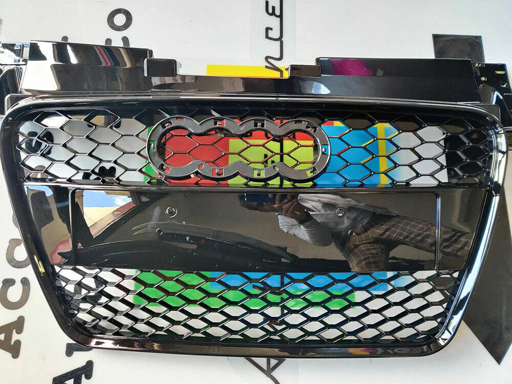 GRIGLIA ANTERIORE BORDO NERO AUDI TT 8J 2006-2014 CALANDRA RSTT NIDO D'APE