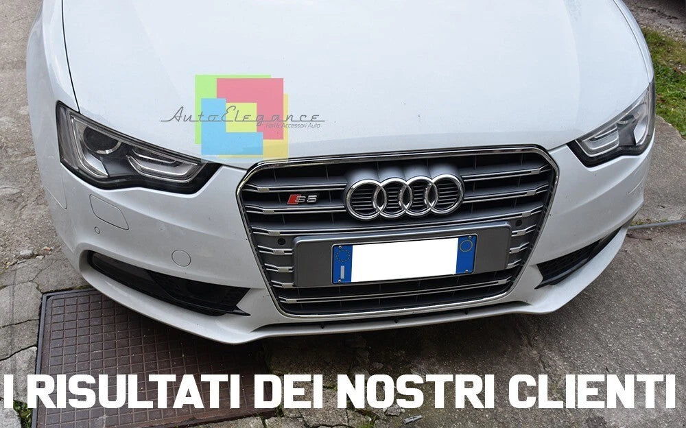 1559 GRIGLIA AUDI A5 2012-2015 RESTYLING CALANDRA LOOK S5 BORDO CROMATO