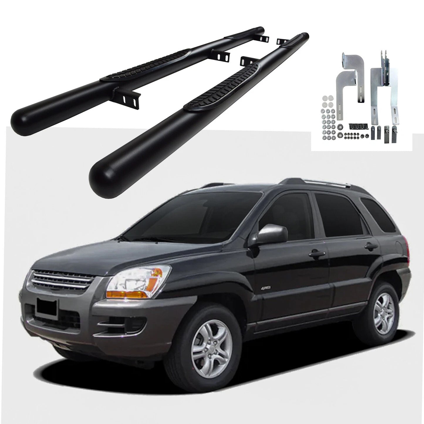 💫ART.5523 Pedane Laterale Inox per Kia Sportage 2005-2010💫