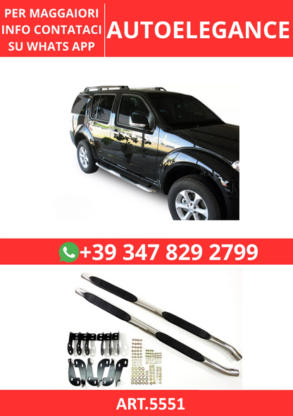 💫ART.5551 Pedane Laterale Inox per Nissan Pathfinder 2005-2012💫