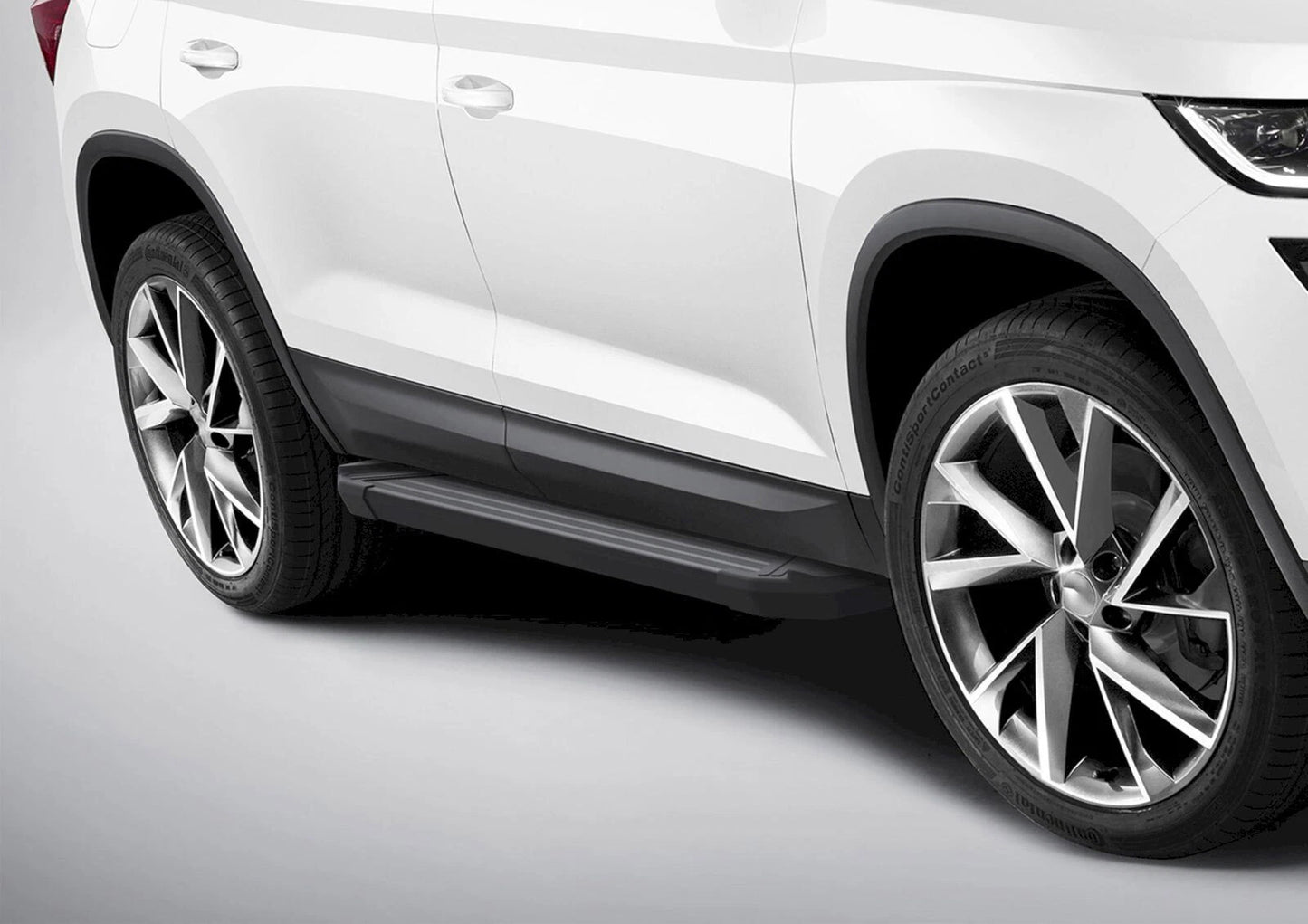 💫ART.5597 Pedane Laterale Alluminio Skoda Kodiaq 2017-2023 Basic Black RIVAL💫