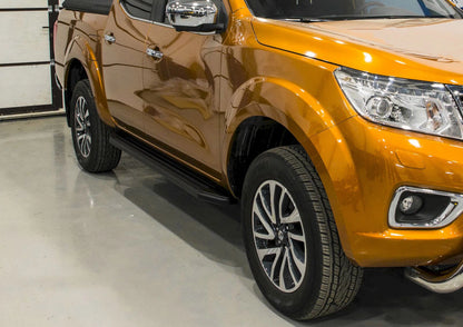 💫ART.5618 Pedane Laterale Alluminio per Nissan Navara 2015+ Black RIVAL💫
