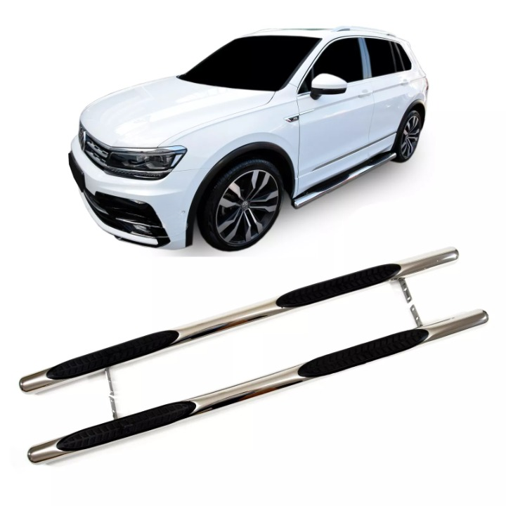 💫ART.5677 Pedane Laterale Inox per VW Tiguan 2016-2024💫