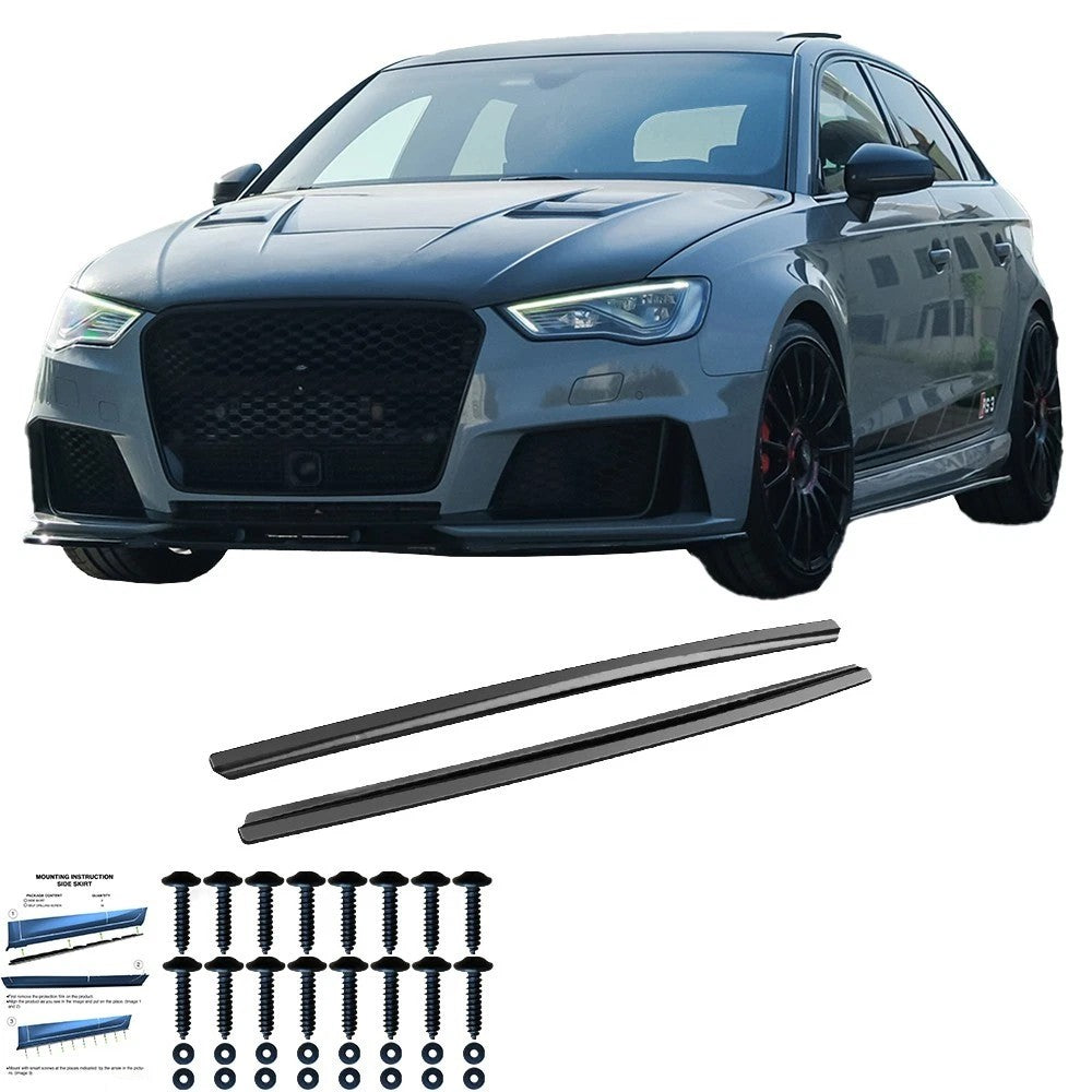 🔥ART.6385 MINIGONNE LATERALE PER AUDI RS3 8V SPORTBACK FACELIFT 2015–2020🔥
